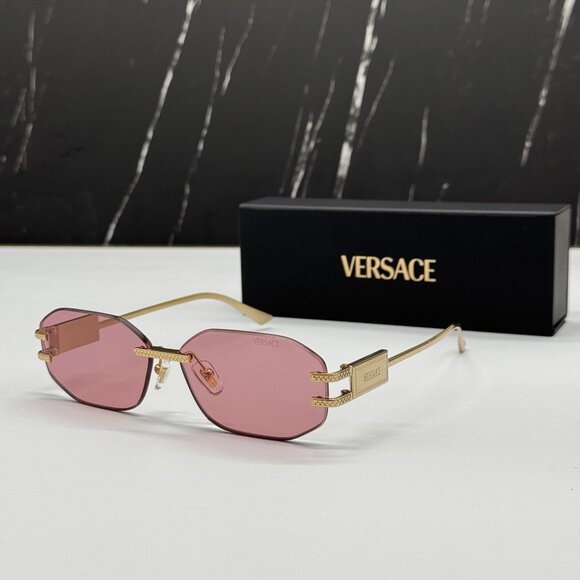 NEW MOD 2274 1002/84 VERSACE WOMEN SUNGLASSES VE2274 100284 GOLD VE2274 1002/84 - Picture 1 of 11